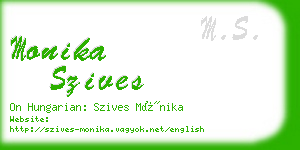 monika szives business card